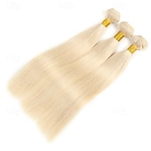 ieftine 3 Extensii Păr Natural-613# aur extensii păr uman păr uman păr drept 3 pachete 300g