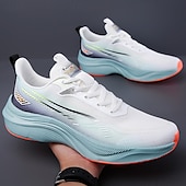 cheap Men&#039;s Sneakers-Men&#039;s Lightweight Breathable White Running Sneakers – Cushioning Athletic Shoes for Outdoor Sports and Fitness
