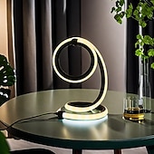 baratos Candeeiros de mesa-1pc nórdico simples espiral lâmpada de mesa, quarto cabeceira proteção para os olhos, regulável usb alimentado led lâmpada decorativa para casa sala de estar quarto