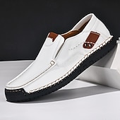 levne Pánské nazouváky a mokasíny-pánské ležérní slip-on mokasíny, lehké prodyšné boty z umělé kůže s protiskluzovou podrážkou, ideální pro každodenní nošení a outdoorové aktivity