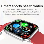 abordables Montres connectées-iMosi T92 Montre intelligente 1.81 pouce Smartwatch Montre Connectée Bluetooth Surveillance de la température Podomètre Rappel d&#039;Appel Compatible avec Android iOS Femme Hommes Mode Mains-Libres