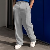 billige Joggebukser-Herre Joggebukser Joggebukse med brede ben Bukser Lomme Snorer Elastisk midje عادي Komfort Sport &amp; Utendørs Daglig Mote Fritid Militærgrønn Svart Mikroelastisk