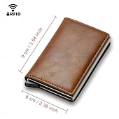 levne pouzdra a pouzdra na karty-anti rfid blocking protected id kreditní banka držák na kartu peněženka luxusní značka pánská magická kůže slim mini malé peníze peněženky pouzdro