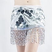 voordelige Buikdanskleding-Buikdans Buikdans Heup Sjaal Kwastje Pure Kleur Gesplitst Dames Prestatie Opleiding Hoog Polyester