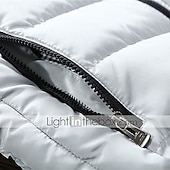 preiswerte Herren Steppweste-Herren Puffer Weste Weste Täglich Verabredung Urlaub Modisch Brautkleider schlicht Herbst Winter Tasche Polyester warm halten Komfortabel Glatt Gesteppt Reisverschluss Ständer Regular Fit Schwarz