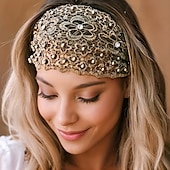 economico Accessori per acconciature-Set da 3 pezzi di eleganti fasce larghe con perline floreali per donna - accessori per capelli alla moda, perfetti per un abbigliamento casual
