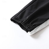 رخيصةأون بدلات رياضية-رجالي بدلة رياضية بذلة رياضة رباط جيب ألوان متناوبة تيشيرت هودي وبنطلون مجموعة ملابس رياضية الربيع الخريف أسود أخضر داكن تمرين نادي رياضي الركض ركض ناعم متنفس كم طويل رياضة ألبسة رياضية مرن نسبياً