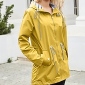 baratos Fleece &amp; Casacos 3 em 1-Mulheres Jaqueta Softshell Jaqueta de Trilha Ao ar livre A Prova de Vento Impermeável Jaqueta leve Jaqueta corta-vento Viajar Preto Amarelo Rosa claro Vermelho Azul Marinho