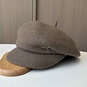 levne Party klobouky-Klobouky Polyester Kbelík 30. léta Se širší krempou Valentýn Ležérní Dovolená Čajový dýchánek Dámský den Elegantní Jednoduchý retro S Čistá Barva Barevně dělené Přílba Pokrývky Hlavy
