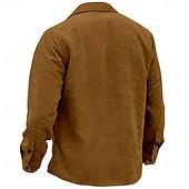 abordables veste chemise homme-Homme Ethnique Cowboy Chemise en Velours Côtelé Veste chemise Surchemise manche longue Rétro Vintage Tribal Extérieur Quotidien Automne hiver Col rabattu Chemises à col Boutons Impression 3D 2 poches