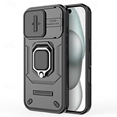 cheap iPhone Cases-Phone Case For iPhone 16 Pro Max iPhone 15 Pro Max iPhone 14 Pro Max iPhone 13 Pro Max Back Cover Ring Holder Shockproof TPU PC Metal