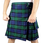 economico Gotici-Punk &amp; Gotico Medievale Abito di Natale Scozzese Costume Per uomo Casual Quotidiano Adulti Gonna