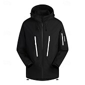 abordables Softshell, polares y chaquetas de montaña-Hombre Chaqueta Softshell Chaqueta para senderismo Al aire libre Retazos Resistente al Viento Resistente al Agua Chaqueta cortavientos Viaje Negro Amarillo Azul Claro Gris