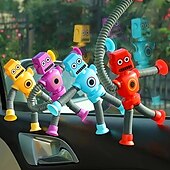 abordables Jouets de farces et de gags-jouet de décompression de robot de dessin animé polyvalent portable à tube télescopique à faire soi-même, jouet sensoriel créatif populaire avec ventouses, décoration d&#039;Halloween, Thanksgiving, cadeau