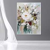 cheap Landscape Paintings-Handmade Oil PaintingCanvasWall Art DecorationAbstract Knife PaintingFlowers Warm ColorsFor Home Decor Rolled Frameless Unstressed Painting