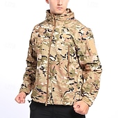 baratos Casacos Leves, Polares &amp; Caminhada-Homens Jaqueta Outdoor Jaqueta Softshell Jaqueta de Trilha Inverno Ao ar livre Térmico / Quente Forro de Velocino Prova-de-Água A Prova de Vento Jaquetas em Velocino Jaqueta Tática Quente Zip Completo