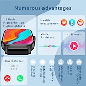 Χαμηλού Κόστους Smartwatch-iMosi QX15 Εξυπνο ρολόι 1.85 inch Έξυπνο ρολόι Bluetooth Βηματόμετρο Υπενθύμιση Κλήσης Παρακολούθηση Δραστηριότητας Συμβατό με Android iOS Γυναικεία Άντρες Κλήσεις Hands-Free Αδιάβροχη Έλεγχος Μέσων