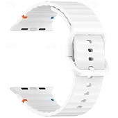 olcso Apple óraszíjak-Sportszíj Kompatibilis valamivel Apple Watch óraszíj 38mm 40mm 41mm 42mm 44mm 45mm 49mm Elasztikus Állítható Szilikon Csere óraszíj mert iwatch Ultra 2 Series 9 8 7 SE 6 5 4 3 2 1