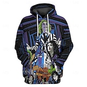 cheap Cartoon &amp; Movie Character Graphic-Beetlejuice 2 Hoodie Cartoon Manga Print 3D Character Front Pocket Graphic Street Style For Couple&#039;s Men&#039;s Women&#039;s Adults&#039; Back To School 3D Print Party Casual Daily