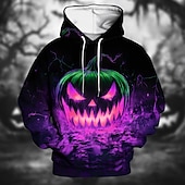 abordables Sudaderas con capucha-Víspera de Todos los Santos Calabaza Sudadera Pullover Víspera de Todos los Santos 3D Bolsillo delantero Gráfico Para Pareja Hombre Mujer Adulto Víspera de Todos los Santos Carnaval Mascarada