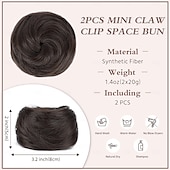 economico Chignon-Chignon Chignon Con clip Capelli sintetici Pezzo di capelli Estensione capelli Ondulato Feste Giornaliero Da tutti i giorni Biondo platino Marrone Biondo scuro
