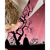 tanie Dziewczęce kostiumy na Halloween-Dziewczyny &#039; 3D Graficzny Halloweenowa dynia Sukienka Długi rękaw Lato Wiosna Urlop Codzienny Święto Piękny Słodkie Dzieci 4-12 lat Codzienne sukienki Sukienka A line Do kolan Regularny