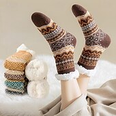 baratos meias caseiras-meias quentes e felpudas meias elásticas para o inverno com alta elasticidade, presente perfeito para mulheres para sala de estar, quarto, sala de jantar, sala de estudo, sala de jogos
