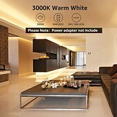 abordables Bandes lumineuses à brancher-Bande lumineuse LED 12 V DC 5,5 x 2,1 mm, connecteur SMD 2835, 16,6 pi, 5 mètres, ruban lumineux adapté à la maison, à la cuisine, aux fêtes, à Noël, etc. (sans adaptateur secteur)