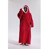 baratos cobertor vestível-cobertor com capuz cobertor usável, super macio quente cobertor oversized moletom flanela sherpa cobertor com bolso gigante para homens mulheres adolescentes amigos