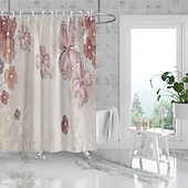 お買い得  シャワーカーテン-フック付きシャワーカーテン180cm*180cm(70"*70")ポリエステル洗濯可能防水パターンバスルームバスタブデコジュエリーフラワー