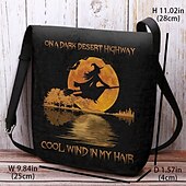 olcso Keresztpántos táskák-női halloween boszorkány mintás crossbody táska - kísérteties témájú válltáska halloween szerelmeseinek