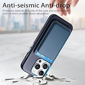 levne Pouzdra pro iPhone-telefon Carcasă Pro iPhone 16 Pro Max Plus iPhone 15 Pro Max Plus iPhone 14 Pro Max iPhone 14 Pro Max Plus iPhone 13 Pro Max Zadní kryt se stojánkem Magnetické Slot pro kartu Retro TPU PC PU kůže