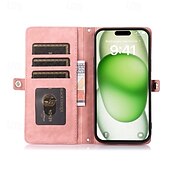 abordables Carcasas iPhone-teléfono Funda Para iPhone 16 Pro Max Plus iPhone 15 Pro Max Plus iPhone 14 13 12 11 Pro Max Plus Funda Trasera con Soporte Magnética con cordón Retro TPU Cuero de PU