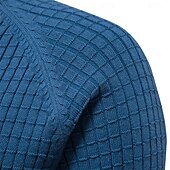 preiswerte Herrenpullover-100% Baumwolle Herren Pullover einfarbig Oansatz hochwertige Mesh Pullover männlich neue Winter Herbst Basic Pullover für Männer
