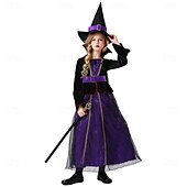 levne Zlé čarodějnice-Čerodějnice Valpuržina noc Šaty Cosplay kostým Dětské Dívčí cosplay Večírek předvečer Všech svatých Karneval Plesová maškaráda Jednoduchý karnevalový kostým