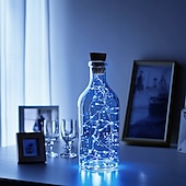economico Striscie luci ad energia solare-luce solare esterna della stringa ha condotto la luce solare del giardino 2m 20led bottiglia di vino ad energia solare a forma di sughero stringa di filo di rame principale luce esterna festival