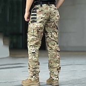 voordelige Bodems-Voor heren Combatbroek Cargohosen Wandelbroek Militair Buiten Normale pasvorm Winddicht Ademend Sneldrogend Broeken / Regenbroek / Overbroek Zwart Camouflage Jagen Klimmen Kamperen / wandelen