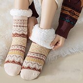 baratos meias caseiras-meias quentes e felpudas meias elásticas para o inverno com alta elasticidade, presente perfeito para mulheres para sala de estar, quarto, sala de jantar, sala de estudo, sala de jogos