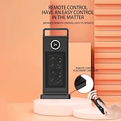 お買い得  暖房器具-電気ヒーター PTC セラミック 12 時間タイマー 高速加熱ファン リモコン 転倒および過熱保護 3 段階調節可能