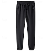 baratos Calças Desportivas-Homens Calças de lã Calças Esportivas Corredor Calças Calça casual Com Cordão Cintura elástica Tecido Prova-de-Água Conforto Comprimento total Ao ar livre Casual Diário Esportes Moda Preto Verde