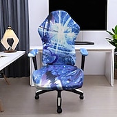 preiswerte Esszimmerstuhl-Abdeckung-4-teiliger, abnehmbarer Computerstuhlbezug für Gaming-Stühle, einfach zu montieren, Schutzhülle für Bürostühle, Liegestühle und Rennstühle