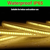 preiswerte COB-Streifenlichter-3M 5m 10m Lichtsets 288 LEDs COB 15mm 1 Set Lichterketten &amp; Zubehör 1 Set Warmweiß Weiß Netual Weiß LED Neonlichte Draussen Wasserdicht Urlaub 220-240 V 110-120 V
