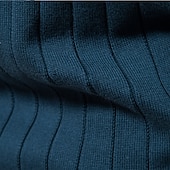 cheap Men&#039;s Elite Sweaters &amp; Cardigans-Men&#039;s Cardigan Sweater Ribbed Cable Knit Jacquard Zipper Solid Color Turndown Knitwear Neutral Outdoor Causal Clothing Apparel T-shirt Sleeve Winter Spring &amp;  Fall Black Navy Blue S M L