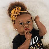 cheap Dolls, Playsets &amp; Stuffed Animals-22.8 Inch Realistic Reborn Baby Dolls - Silicone Baby Girl Real Life Dolls with Full Body Vinyl Newborn Lifelike Weighted Dolls for Ages 3+ Gift