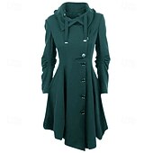 cheap Tops-Punk &amp; Gothic Steampunk Coat Trench Coat Hooded Plus Size Slim Fit Fancy Dress Women's Casual Daily Adults' Coat Fall &amp; Winter