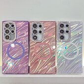 お買い得  サムスン用ケース-電話 ケース 用途 S24 Ultra S24 Plus S24 S24 FE S23 Ultra A55 A35 A25 A15 5G A54 S25ウルトラ バックカバー 磁石バックル ワイヤレス充電をサポート 耐衝撃 レトロ風 仕上げ