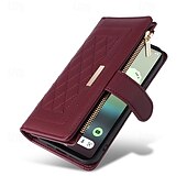 ieftine Alte Carcase-telefon Maska Pentru Pixel 9 Pro Pixel 9 Pro XL Pixel 8 Pro Pixel 8 Pixel 9 Pixel 7 Pixel 7 Pro Capac Spate rezista Fermoar Acceptă încărcarea fără fir Retro TPU PU piele