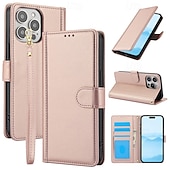 Χαμηλού Κόστους iPhone Θήκες-τηλέφωνο tok Για iPhone 16 iPhone 15 Pro Max Plus iPhone 14 13 12 11 Pro Max Plus Θήκη κάρτας πορτοφολιού Προστατευτικό για όλο το σώμα με λουράκι καρπού Σταντ ποδηλάτου Ρετρό TPU PU δέρμα