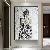 preiswerte Gemälde mit Menschen-großes Aktmädchen Gemälde handgemachtes figuratives Gemälde Kunstwerk großes abstraktes Mädchen Gemälde handgemalt Impressionismus Aktmädchen Gemälde Fine Art Frauen Gemälde für Wohndekoration bestes
