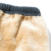 preiswerte Sweatpants-Herren Sherpa Fleecehosen Jogginghose Trainingshose Jogginghose Jogger Hose Hosen Kordelzug Tasche mit Reißverschluss Gerade geschnitten Glatt Komfort Warm In voller Länge Outdoor Casual Täglich